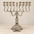 Classic Silver-Tone Hanukkah Menorah