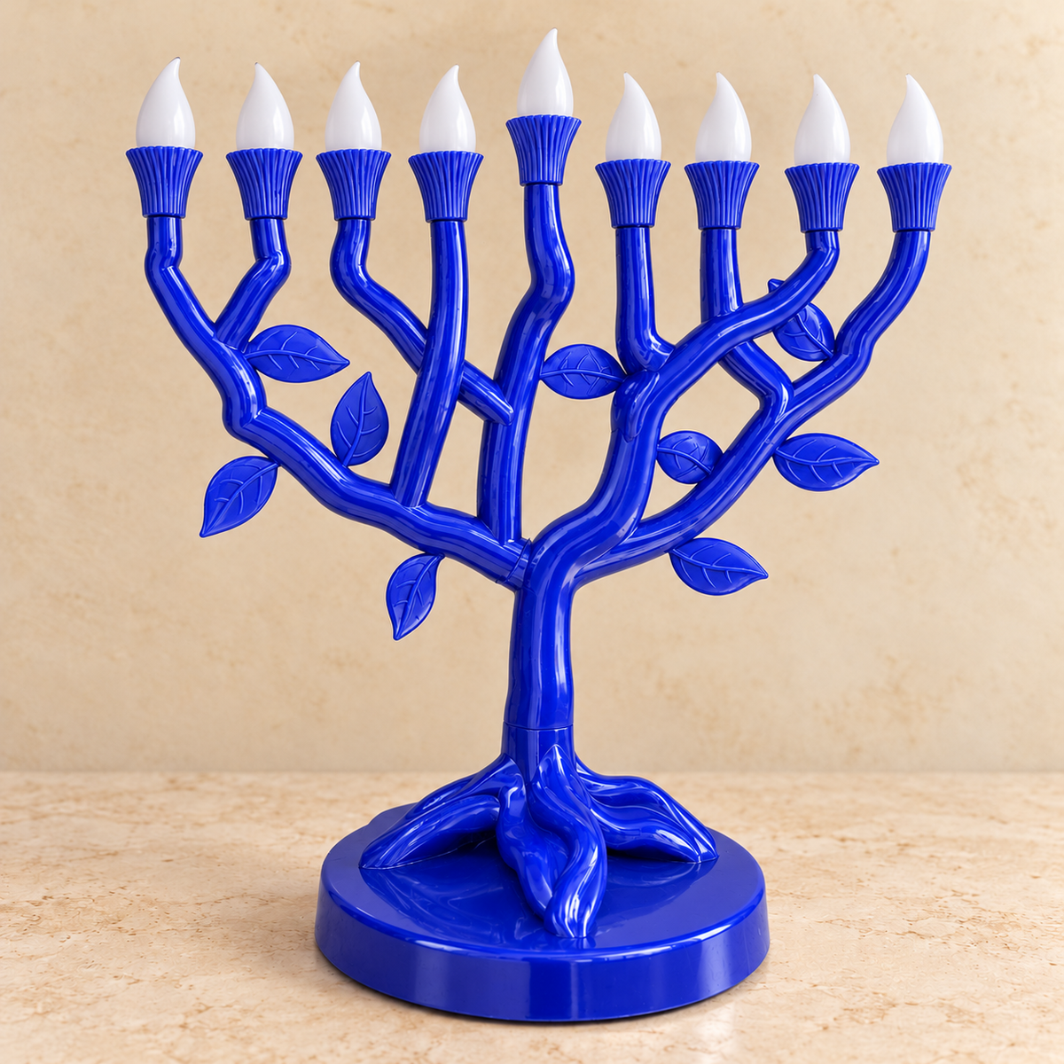 Tree of Life LED Hanukkah Menorah with Remote Control